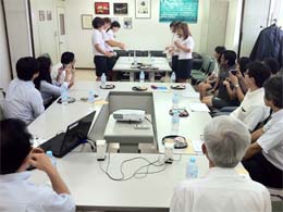 Hand bell performance by female employees