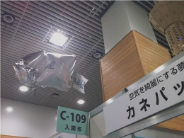Suddenly the mysterious fish appeared in our booth!